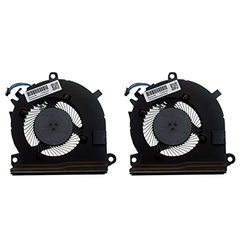 Rangale 1 Pairs CPU and GPU Cooling Fan for HP Pavilion Gaming 16-A 15-EC Series 15-ec1000 15-ec1073dx 15-ec0751ms 15-ec1015nu 15-ec1009na 15-ec0901na Series Laptop (2 Piece CPU Fans) - Image 1