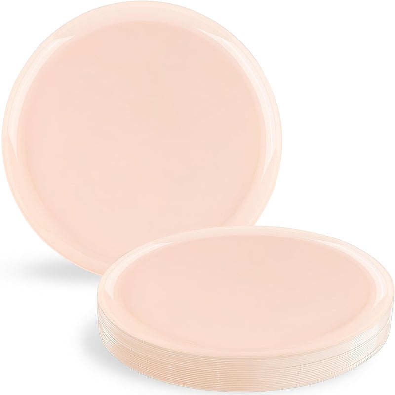 Blue Sky Edge Collection Pink Disposable Plates 63  10 Count Stylish  Sturdy Disposable Dinnerware for Parties Events and Occasions