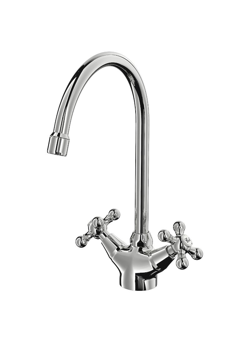 Dual-Control Kitchen Mixer Tap Chrome-Plated