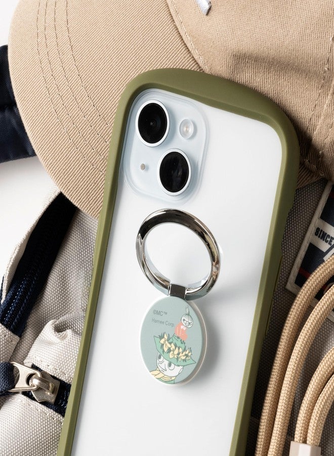 iFace حامل حلقة هاتف ذكي عالمي مرخص من iFace Moomin للفتيات/النساء - ملحق لطيف ملصق للهاتف لـ iPhone، Samsung Galaxy، إلخ. - أخضر/سنوفكين - Image 4