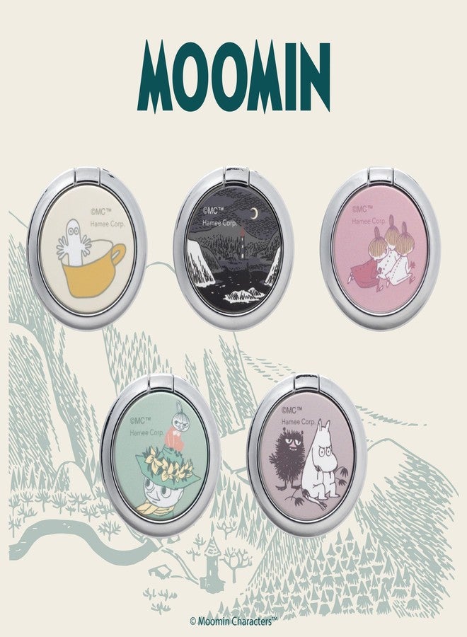 iFace حامل حلقة هاتف ذكي عالمي مرخص من iFace Moomin للفتيات/النساء - ملحق لطيف ملصق للهاتف لـ iPhone، Samsung Galaxy، إلخ. - أخضر/سنوفكين - Image 5