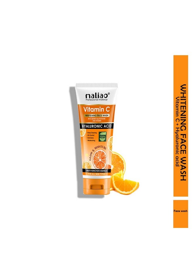 maliao غسول وجه مالياو بفيتامين سي لتفتيح البشرة مع توت الجلوتاثيون وحمض الهيالورونيك لبشرة متألقة (تنظيف عميق، التحكم في الزيوت، مضاد لحب الشباب، مرطب، لجميع أنواع البشرة) - Image 2