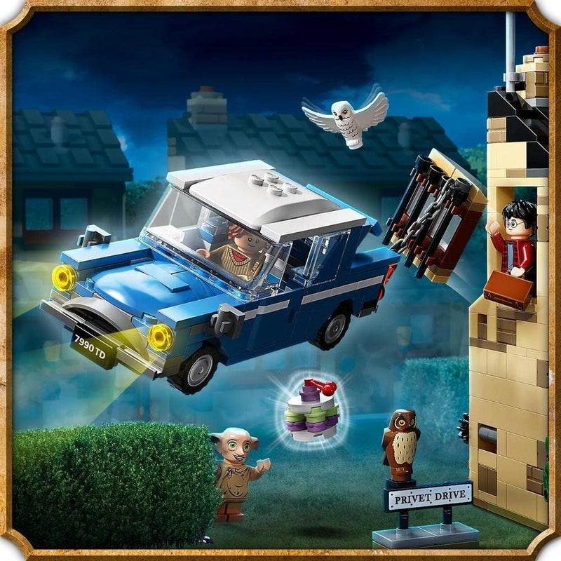LEGO 75968 Harry Potter 4 Privet Drive House and Ford Anglia Car Toy, Wizarding World Gifts for Kids, Girls and Boys with Dobby Figure and Dursley Family - Image 3