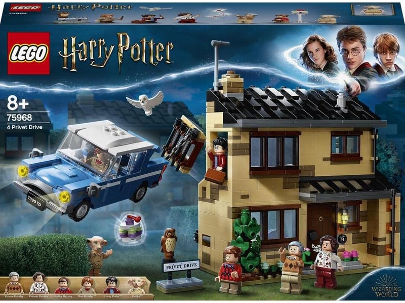 LEGO 75968 Harry Potter 4 Privet Drive House and Ford Anglia Car Toy, Wizarding World Gifts for Kids, Girls and Boys with Dobby Figure and Dursley Family - Image 2