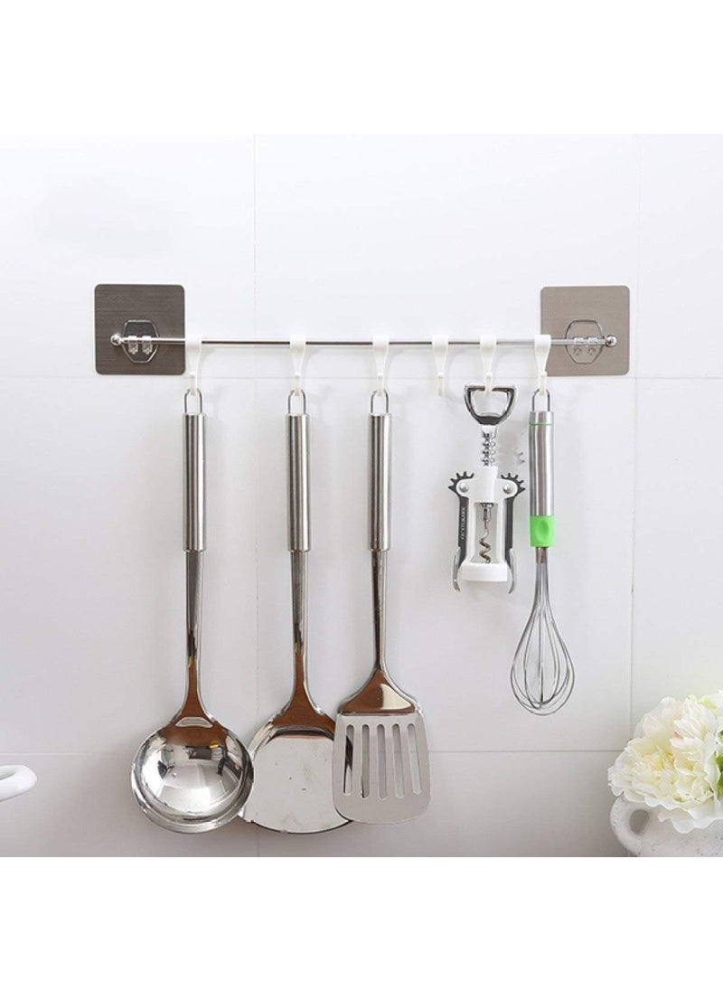 svk dream SVK Dream MultiFunctional Six Groups Without Drilling HookKitchen Utensils Rack Holder Ceiling Wall Cabinet Hanging Rod Storage Organizer for Kitchen Bathroom  - Image 2