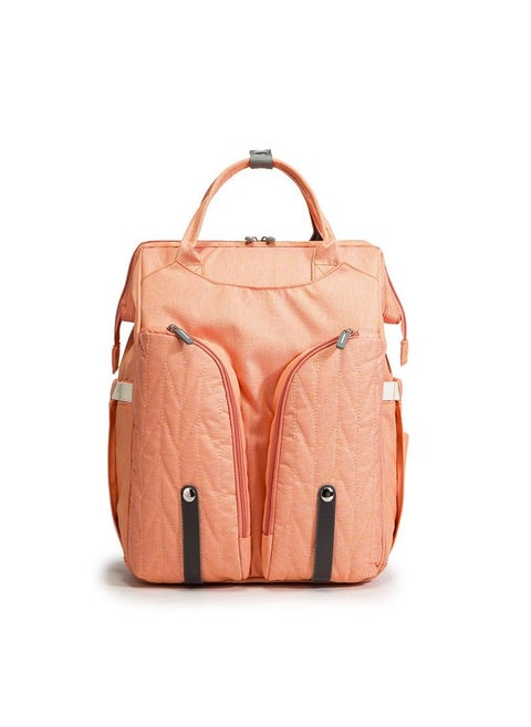Mother and baby bag foldable bed mummy bag shoulder multifunctional diaper bag front zipper storage mother bag