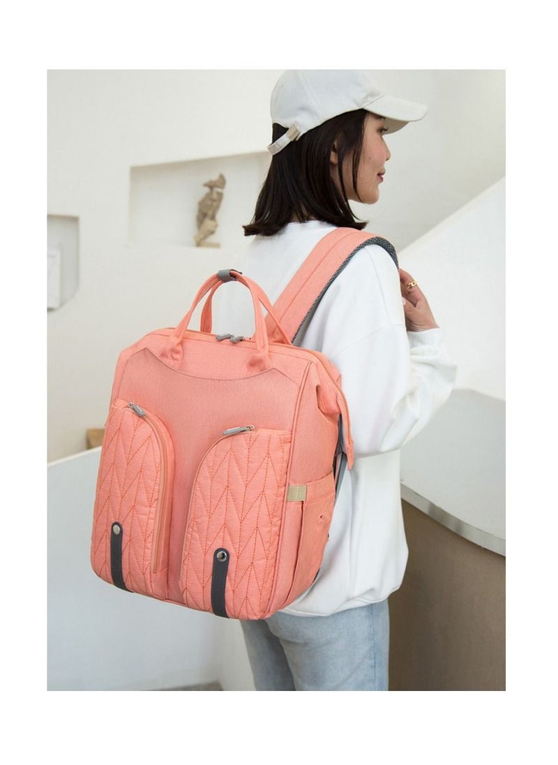 VInedi - Mother and baby bag foldable bed mummy bag shoulder multifunctional diaper bag front zipper storage mother bag - Image 1