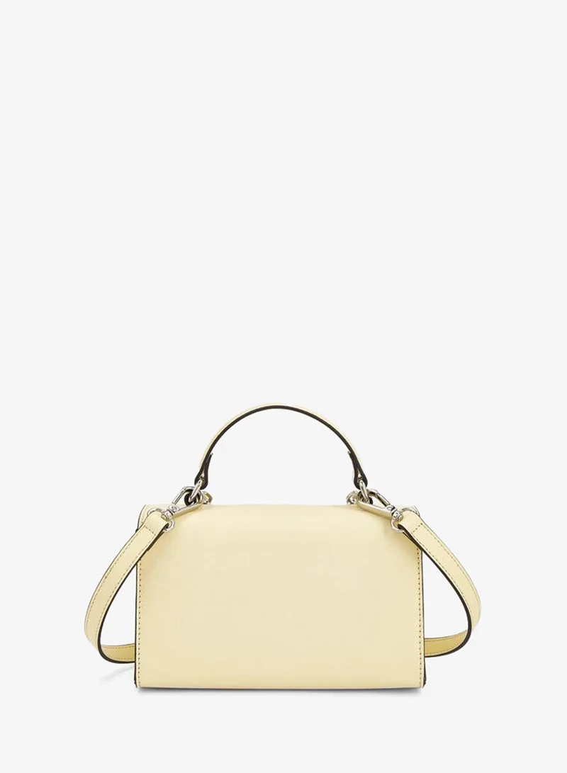 Celeste YELLOW Solid Satchel Bag With Chain Detail for Women | Best Price UAE