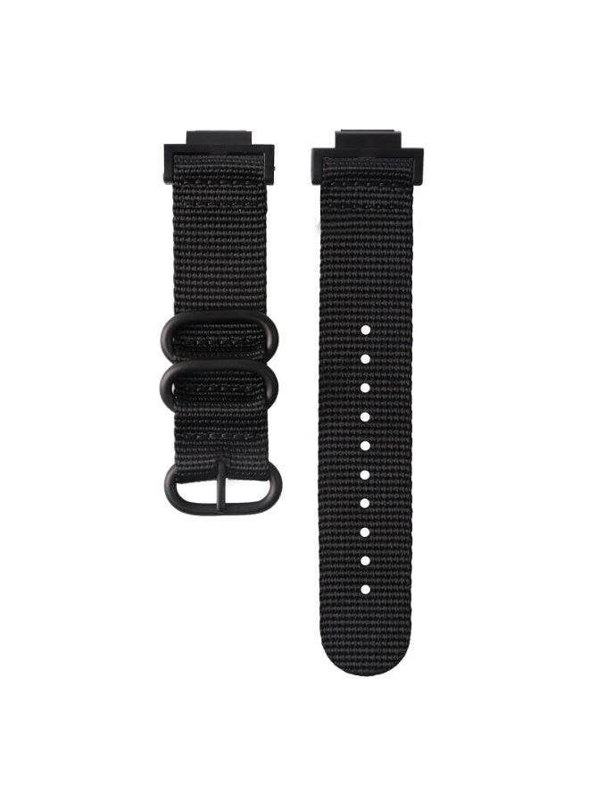 Nylon Watch Strap for Casio G-Shock DW-5600/DW-6900/GW5610 Series, 22mm Black with Stainless Steel Buckle - Image 1
