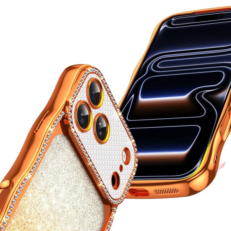 TPU Protective Case for iPhone 13 with Drop Protection and Glitter Gradient plus Shockproof plus Scratch Resistant in Pink - Image 5