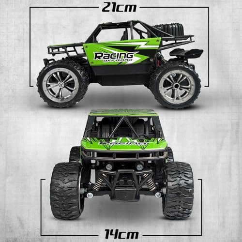 KIPA GAMING Remote Control Car Off-Road Monster Truck, 2.4GHz RC Racing Buggy, USB Rechargeable, Large All-Terrain Wheels (Dirt Tracker - Green) - Image 5
