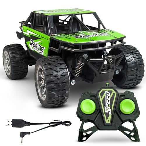 KIPA GAMING Remote Control Car Off-Road Monster Truck, 2.4GHz RC Racing Buggy, USB Rechargeable, Large All-Terrain Wheels (Dirt Tracker - Green) - Image 1
