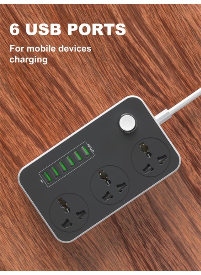 ريبنيو شريط طاقة عالمي بثلاثة منافذ تيار متردد SC3604 - Image 3