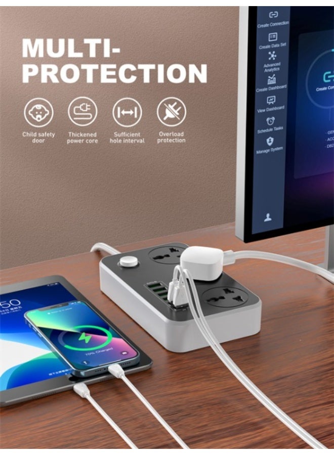 ريبنيو شريط طاقة عالمي بثلاثة منافذ تيار متردد SC3604 - Image 4