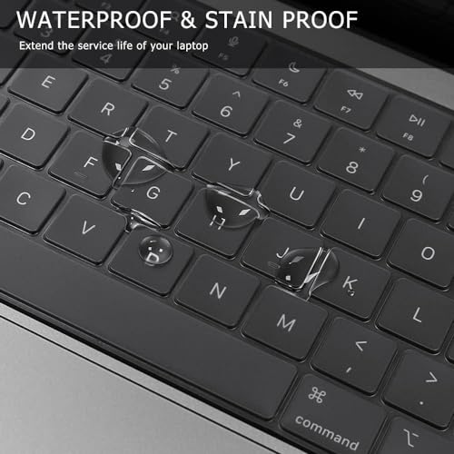 MasiBloom Keyboard Cover Skin for 2025 MacBook Pro 14" (M5) A3434 /16" (M4 - M1) Chip (2024-2021) & Air 15" 13.6" (M4 M3 M2) Chip (2025-2022) TPU Protector Accessories - Image 4