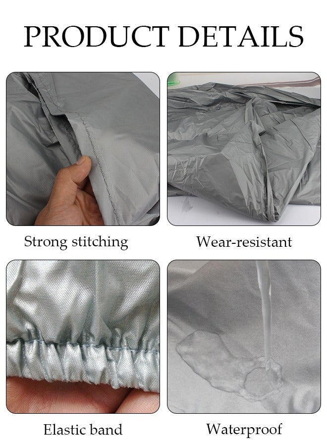 DUNISO Full Car Covers SUV Sunscreen UV Protection Indoor Outdoor Sunscreen Heat Protection DustWind/Water/Weatherproof Anti-Uv Scratch-Resistant Sedan Universal Suit YXL - Image 3