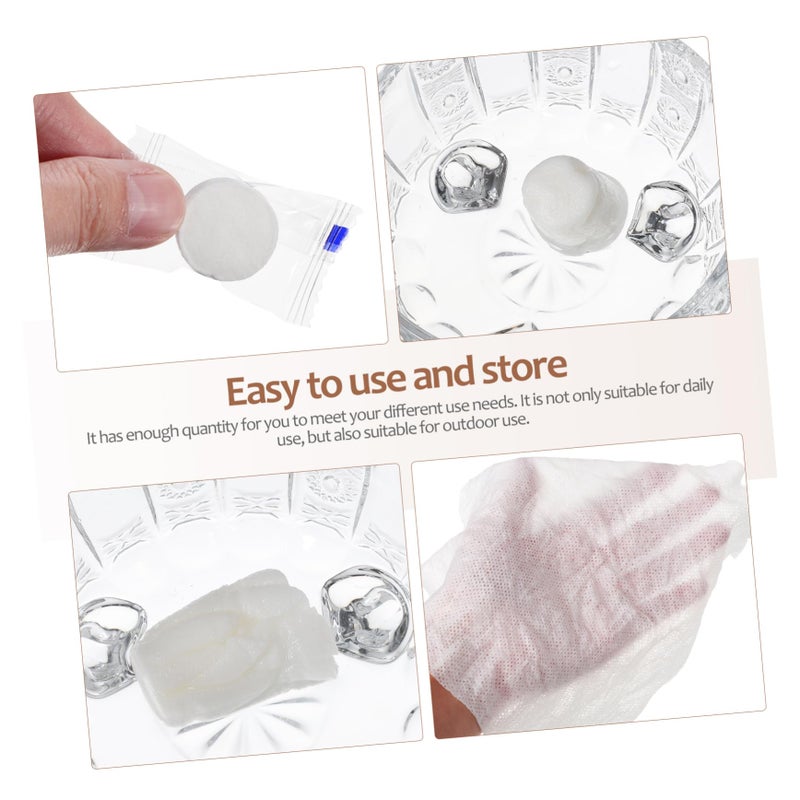 أقراص المناشف المضغوطة 100 قطعة - مناديل السفر المحمولة للرياضات الخارجية والاستخدام المنزلي - Image 4