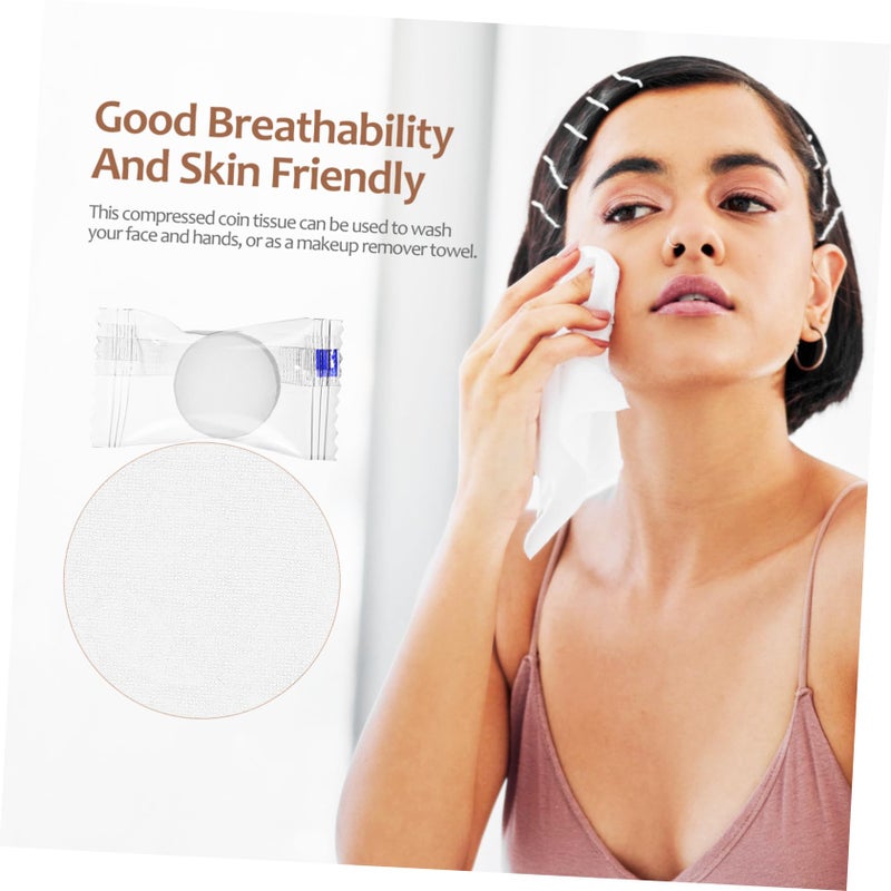 أقراص المناشف المضغوطة 100 قطعة - مناديل السفر المحمولة للرياضات الخارجية والاستخدام المنزلي - Image 5