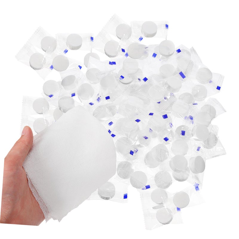 أقراص المناشف المضغوطة 100 قطعة - مناديل السفر المحمولة للرياضات الخارجية والاستخدام المنزلي - Image 2