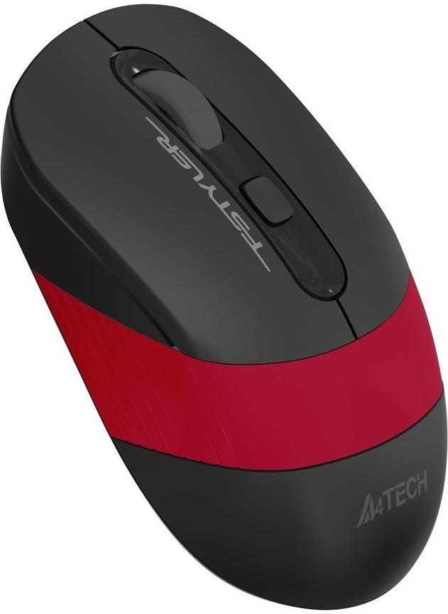 A4TECH FG10 Nano Receiver Wireless Optical 2000DPI Energy Saving Mouse - Black/Red  - Image 1