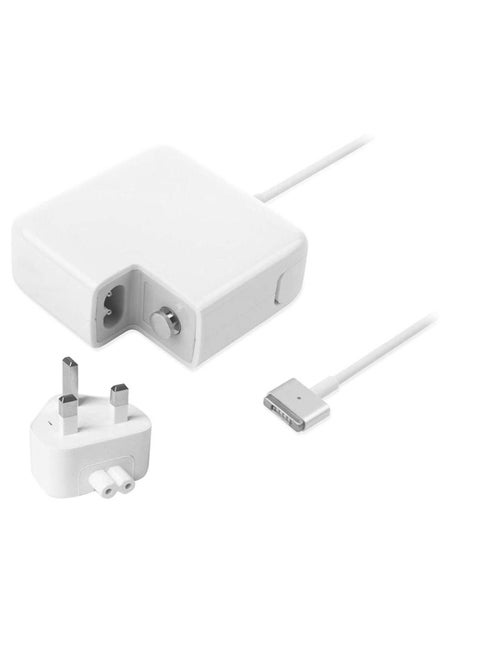 NTECH Replacement AC Power Adapter (85W) T-Tip Magnetic Connector For Macbook Pro Compatible Model A1181 / A1278 / A1344 / A1425 / A1465 / A1502 / A1398 / A1424 - White