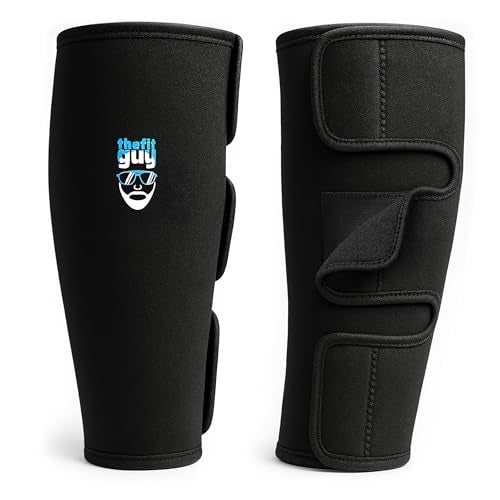 THEFITGUY Deadlift Shin Guards, 5mm Dense Neoprene Protection, Easy On-Off, No Need to Take Off Shoes - for Weightlifting and Functional Training (Pair) - Image 1