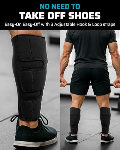 THEFITGUY Deadlift Shin Guards, 5mm Dense Neoprene Protection, Easy On-Off, No Need to Take Off Shoes - for Weightlifting and Functional Training (Pair) - Image 3
