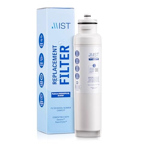 Mist DW2042FR-09 Water Filter Replacement for Daewoo, Refrigerator Water Filter Compatible with DW2042FR, Aqua Crystal DW2042F-09, Kenmore 46-9130. NSF Certified. Daewoo Water filter (1 pack) - Image 1