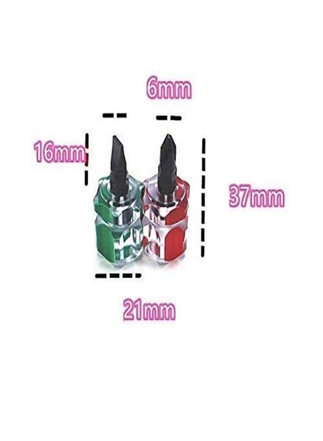 HLLMX 4 PCS Portable Mini Screwdriver Stubby Ultra Short Flat Phillips Screwdriver - Image 3