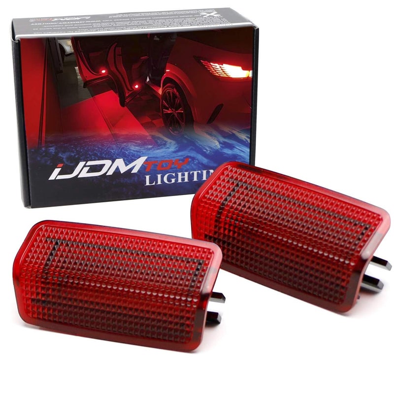 iJDMTOY Full LED Side Door Courtesy Light Assy Compatible With Lexus IS ES GS LS RX GX LX Compatible With Toyota Avalon Sienna Venza Camry Prius 4Runner Powered by 18SMD Red LED