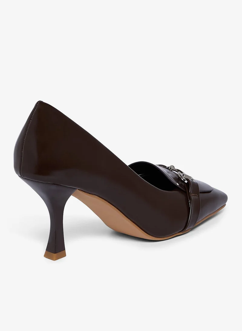Geoomnii BROWN Geoomnii High Heel Pumps for Women – Elegant Pointed-Toe Stilettos for Office, Party, Wedding & Formal Wear for Women | Best Price UAE