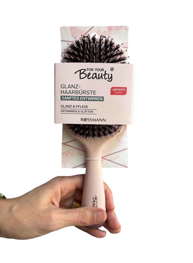 ROSSMANN German Brand -For Your Beauty Paddle Hair brush - Gentle Detangling and Smoothing, Hair brush, made in Germany - Image 2