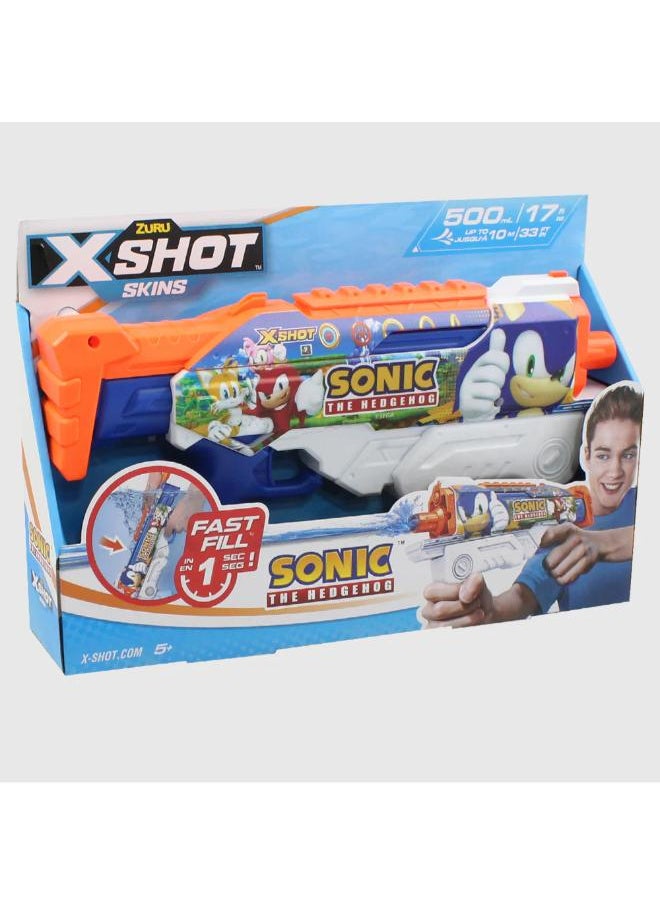 OKO - X-Shot Water Fast-Fill Skins Sonic The Hedgehog Hyperload Water Blaster - Image 1