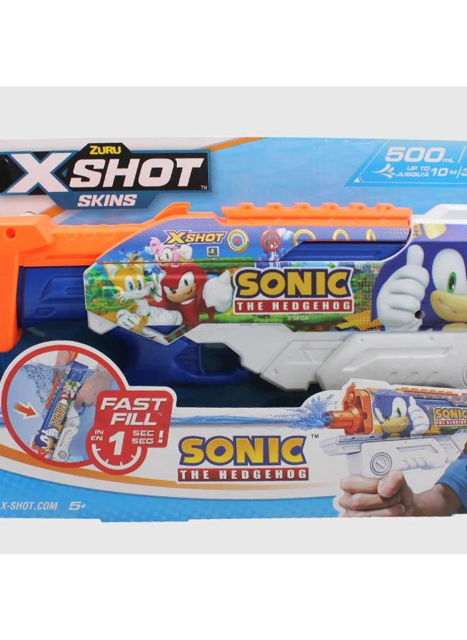 OKO - X-Shot Water Fast-Fill Skins Sonic The Hedgehog Hyperload Water Blaster - Image 1