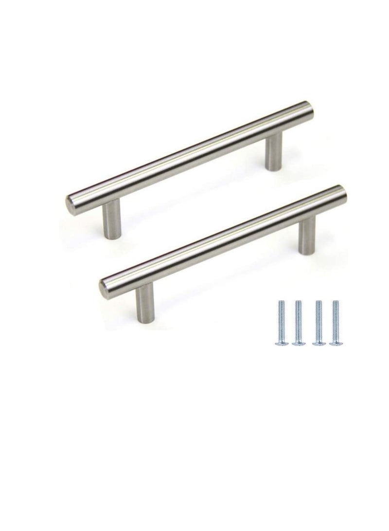 Stainless Steel Kitchen Cabinet Drawer T-Bar Cabinet & Furniture Pull Cabinet Door Handles and Pulls Cabinet Knobs Brushed Nickel. (22 x Hole Size 16 CM, Pck of 2)  - Image 1