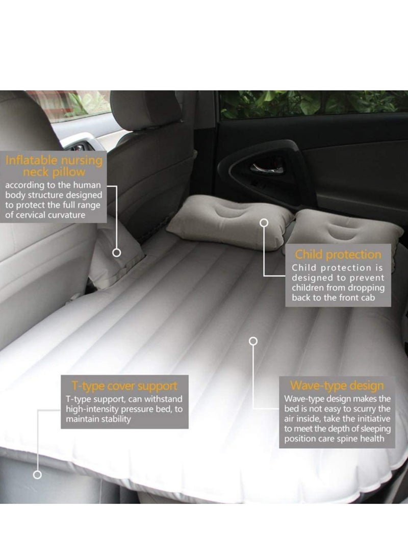 ELTRAZONE - Car Travel Bed 138 * 85 45Cm Suv Air Mattresses Inflatable For Camping Children Rear Double Adjustable Sleeping Pad Airbed Seat Cover Cushion Flocking Cloth Mvp With Pump - Image 1