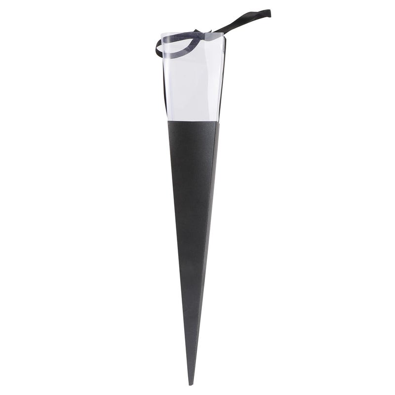 Black Triangle Single Rose Flower Box Packaging Bags 5pcs For Valentine Bouquet Wrapping - Image 2