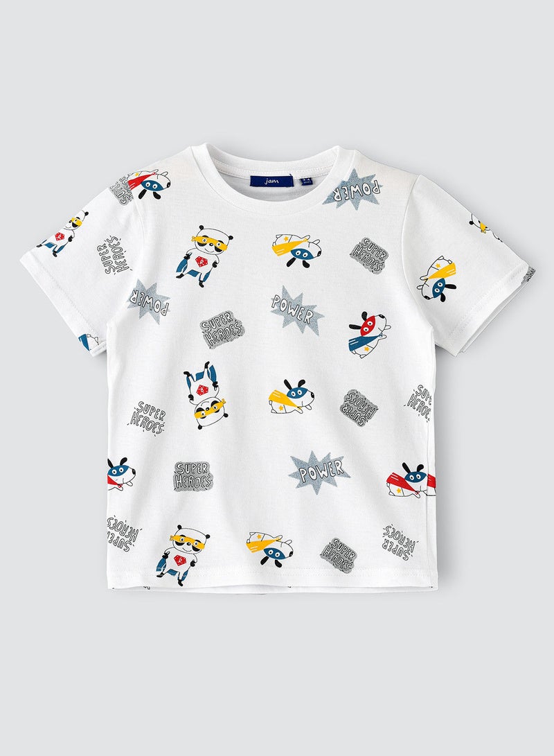 JAM Round neck s/slv knit aop t-shirt - Image 1