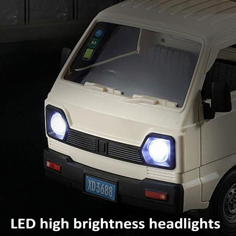 Remote Control Truck: 1/16 Scale White - 2.4GHz Precision Control Multi-Directional Maneuverability LED Lights Spray Function Cargo Compartment for Indoor Outdoor Adventure Play - Image 5