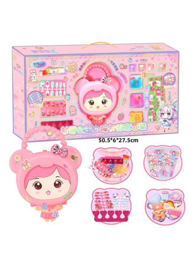 Children's Play House Toys Supermarket Cash Register Raffle Machine Ice Cream Car Girls Play House Kindergarten Gift Toys-Color:Guka Creative Set - Image 1