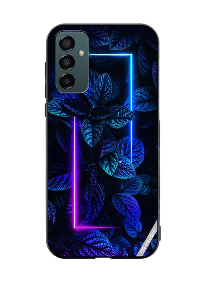 VR CREATIVE Protective Case Cover For Samsung Galaxy F23 Blue Foliage Plants Neon Design Multicolour - Image 1