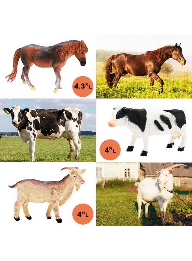 Kimicare 3 Pack Farm Toy Tractor with 40pcs Plastic Animals Figurines and Fence Playset, Farm Figures Farmer Vehicle Toy Truck with Trailer for 3-12 Years Old Kids Boys Girls Toddlers - Image 2