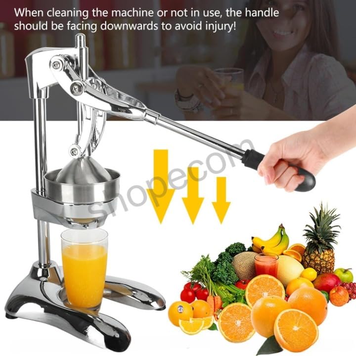 SHOPECOM SHOPECOM Stainless Steel Citrus Juicer Orange Squeezer Hand Press juice Maker Machine For Lemon Orange Pomegranate Fruits  - Image 2