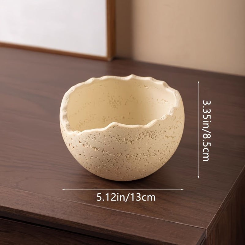 White Multi Purpose Resin Storage Jar Key Organizer Desktop Trash Can - Image 3