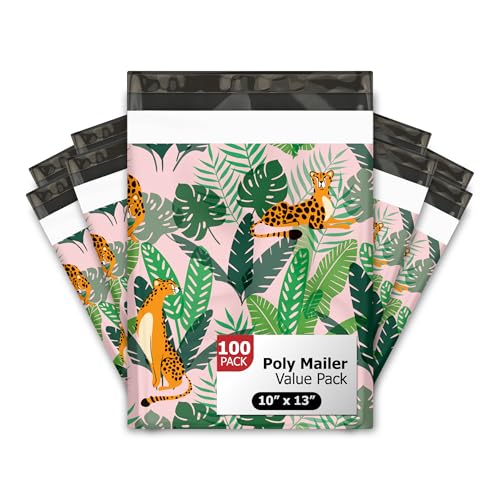 Pro Supply Global 10x13 (100) Cheetahs Designer Poly Mailers Shipping Envelopes Premium Printed Bags - Image 1