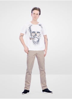 Web Denim Web Denim Khaki Mid Waist Regular Fit Straight Stretchable Jeans Fashionable Relaxed Fit Comfortable Denim Pant For Men  - Image 1