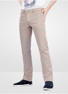 Web Denim Web Denim Khaki Mid Waist Regular Fit Straight Stretchable Jeans Fashionable Relaxed Fit Comfortable Denim Pant For Men  - Image 2