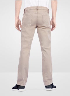 Web Denim Web Denim Khaki Mid Waist Regular Fit Straight Stretchable Jeans Fashionable Relaxed Fit Comfortable Denim Pant For Men  - Image 3