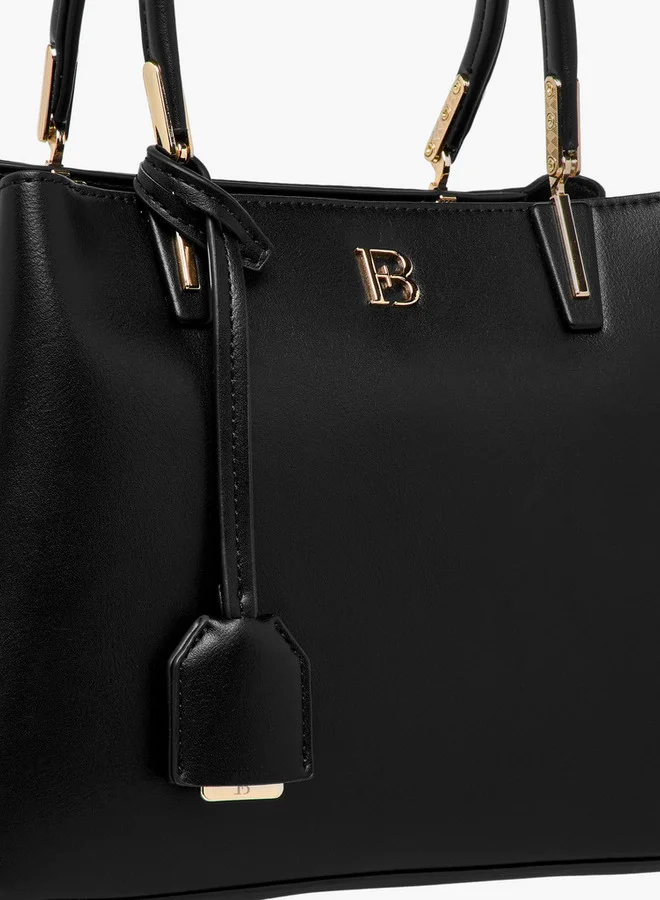Flora Bella By Shoexpress Solid Tote Bag with Detachable Strap and Zip Closure