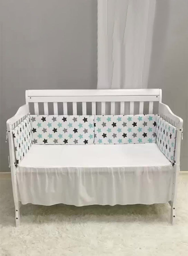 DUNISO Baby crib protection pad, all cotton rectangular children's bed surround pad, soft, breathable, anti collision, unisex, 133 * 28cm - Image 2